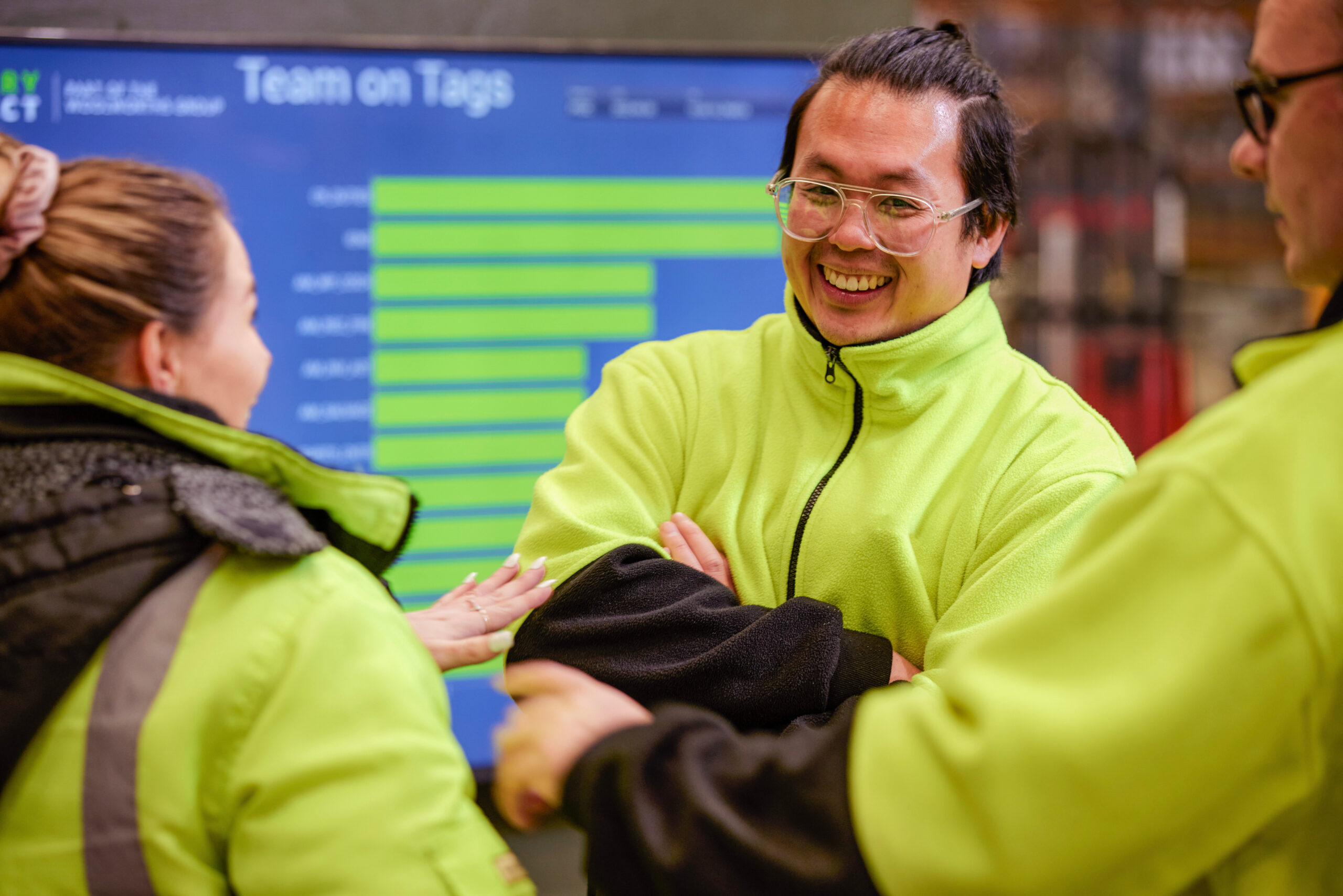 group of people talking