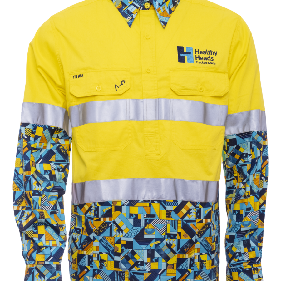 Healthy Heads TradeMutt hi vis shirt